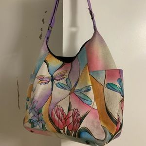 Anuschka dragonfly shoulder bag